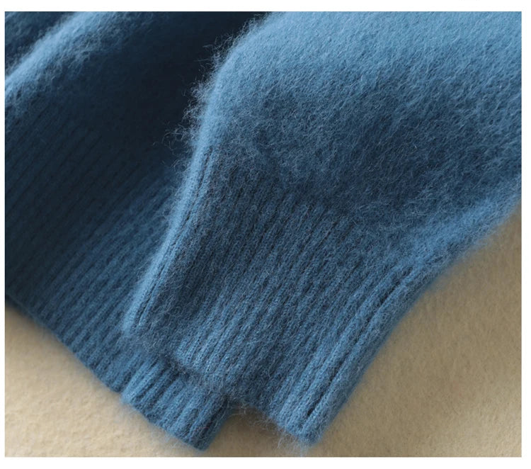 Pure Mink Cashmere Turtleneck Sweater